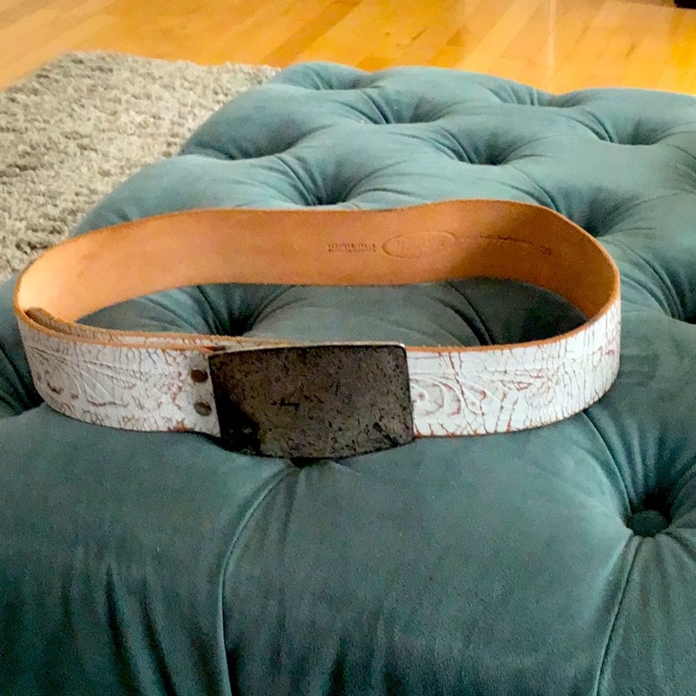 Brave brand Italian leather cowboy style belt